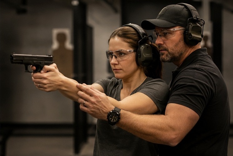 Instructor teaching Handgun Fundamentals